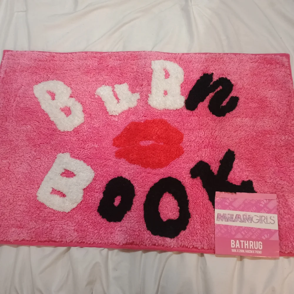 New Lindsay Lohan Mean Girls Pink Burn Book Bath Mat 18x28 - Picture 2 of 5